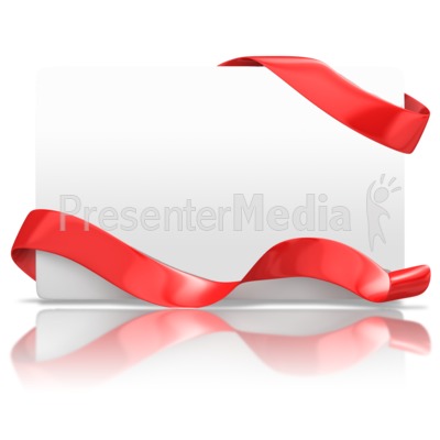 400x400 Blank Holiday Card Ribbon