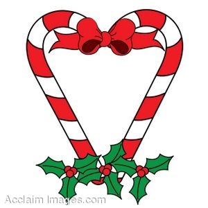300x300 Clip Art Of A Christmas Heart Made Of Candy Canes