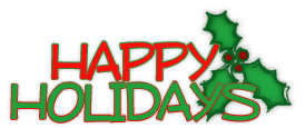 274x115 Happy Holiday Banner Clip Art Free
