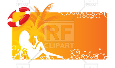 400x236 Silhouette Of Woman With Cocktail On The Beach