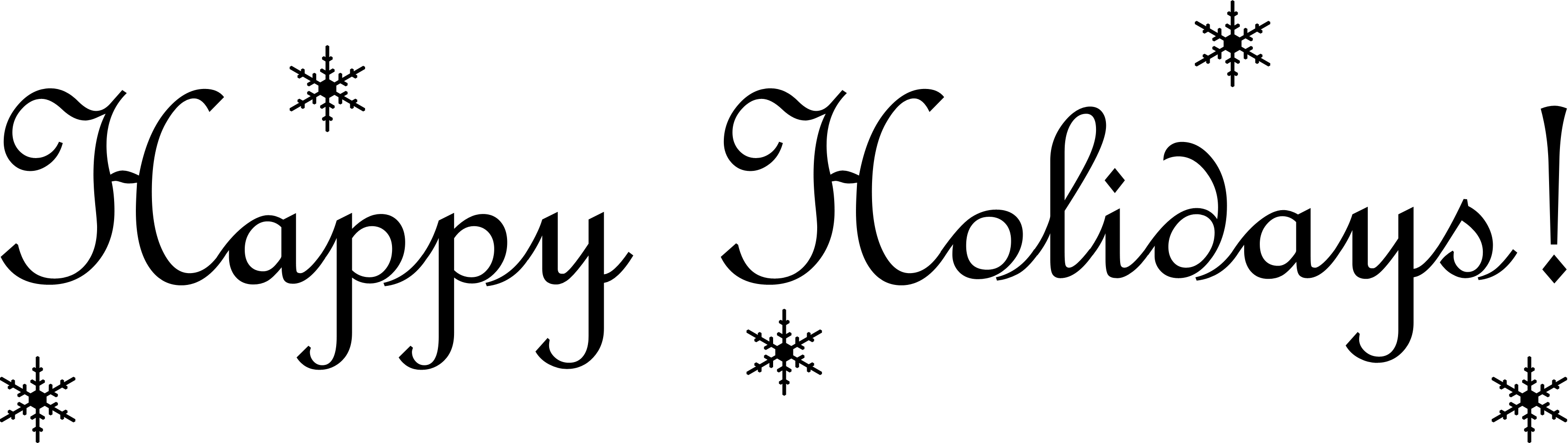 3312x936 Happy Holidays Clip Art Signatures Cliparts