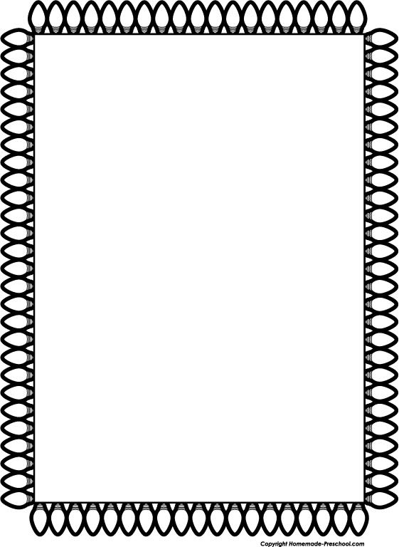 561x768 Christmas Clip Art Black And White Borders Halloween Amp Holidays