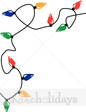 298x388 Christmas Lights Page Corner Christmas Borders