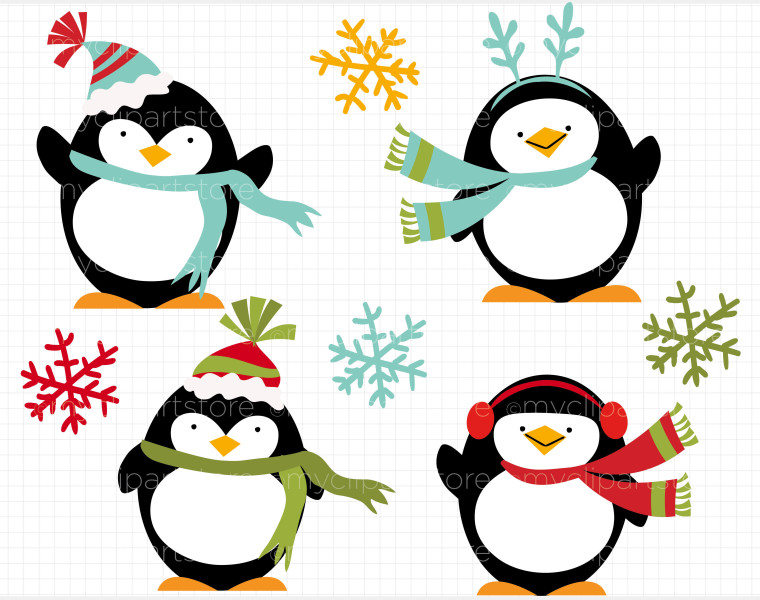760x600 Penguin Clipart Winter Holiday