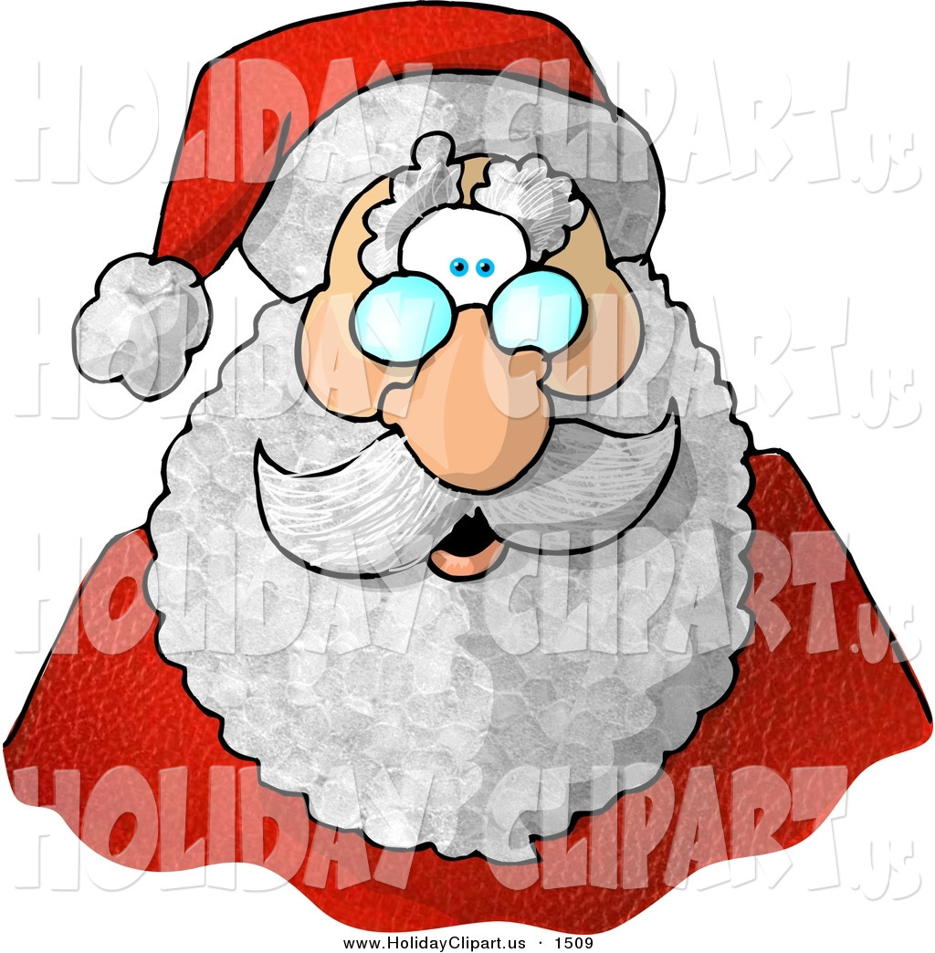 1024x1044 Holiday Clip Art Of A Surprised Santa Claus Face By Djart