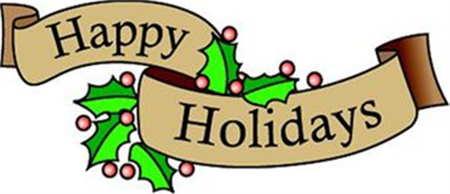 888x384 December Holiday Clip Art