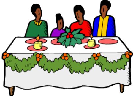 448x323 Christmas Dinner Clipart