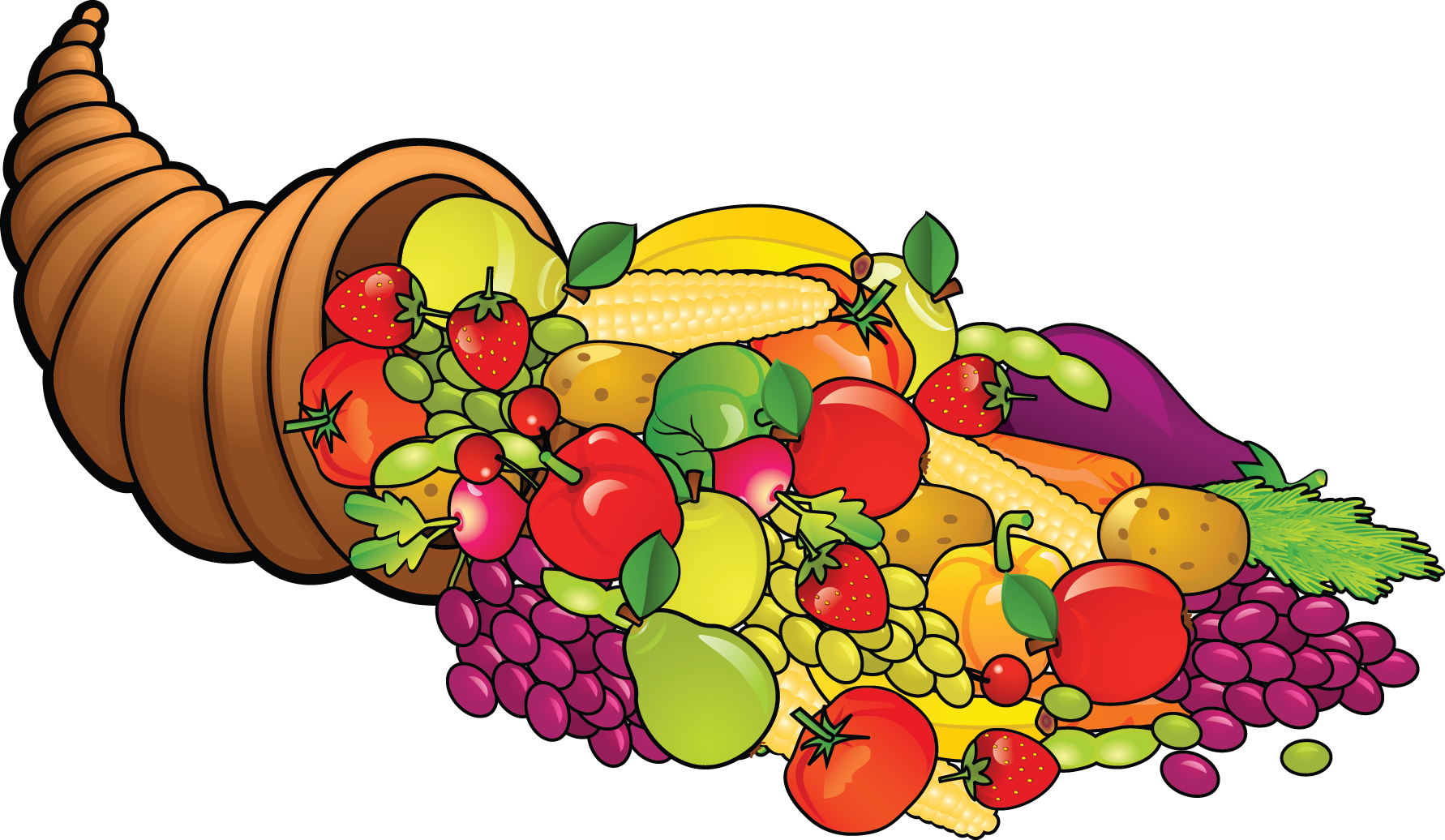 1782x1036 Thanksgiving Cornucopia Clipart 3