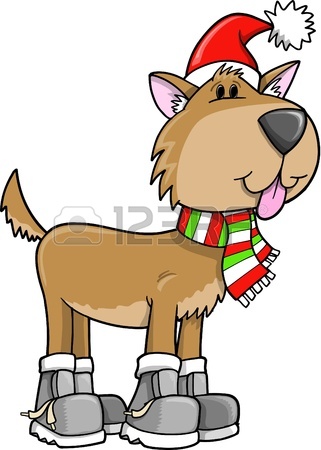 321x450 Christmas Holiday Puppy Vector Illustration Royalty Free Cliparts