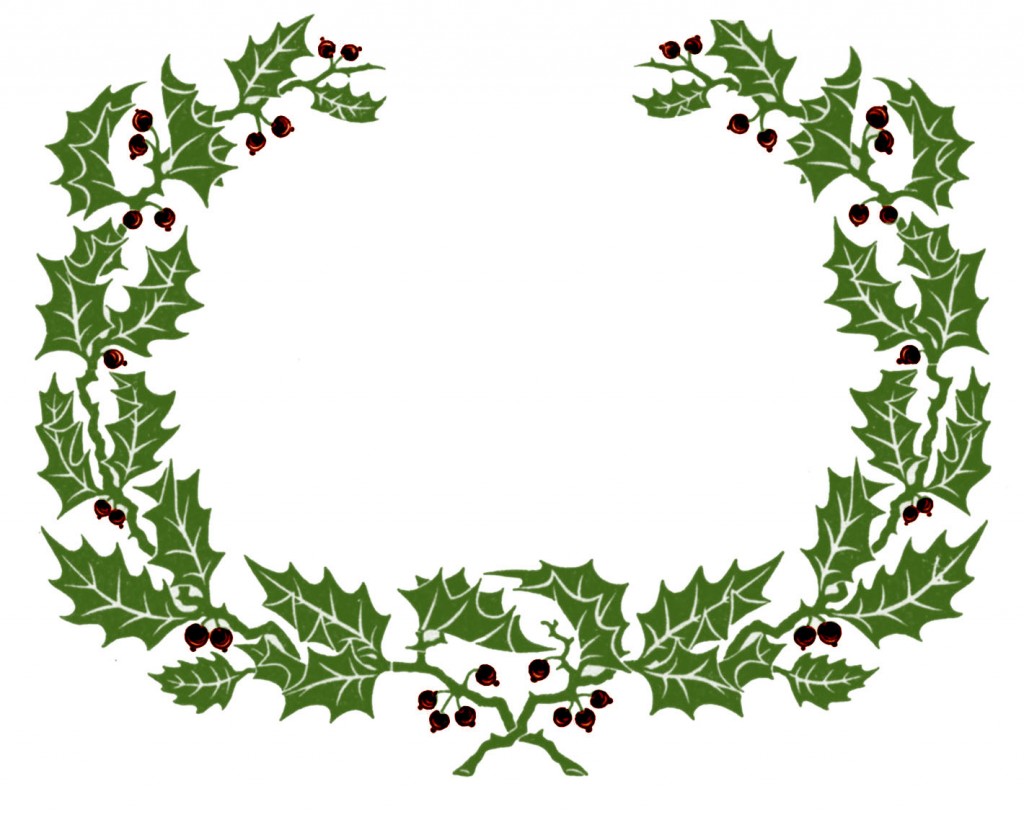 1024x817 Wreath Clipart Victorian Christmas