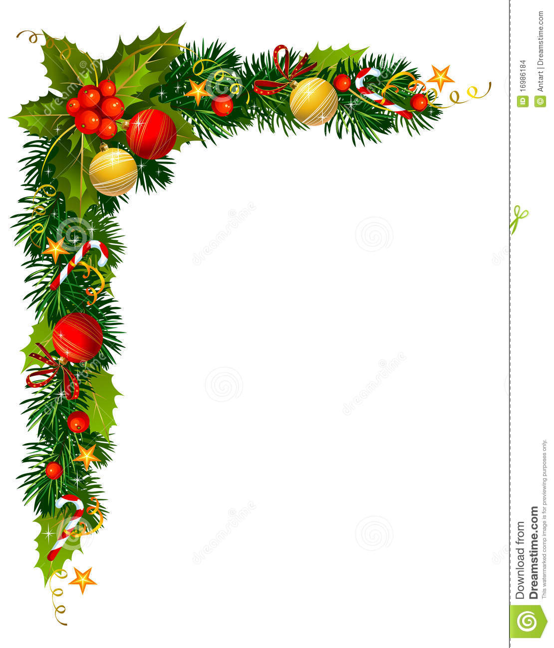 1110x1300 Christmas Corner Border Clip Art