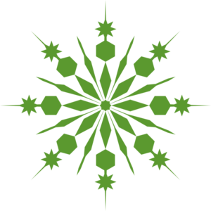 300x300 Green Snowflake Clip Art Christmas Clip Art