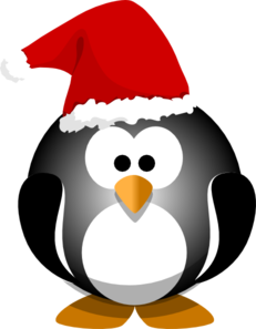 231x297 Penguin Wearing Santa Hat Clip Art