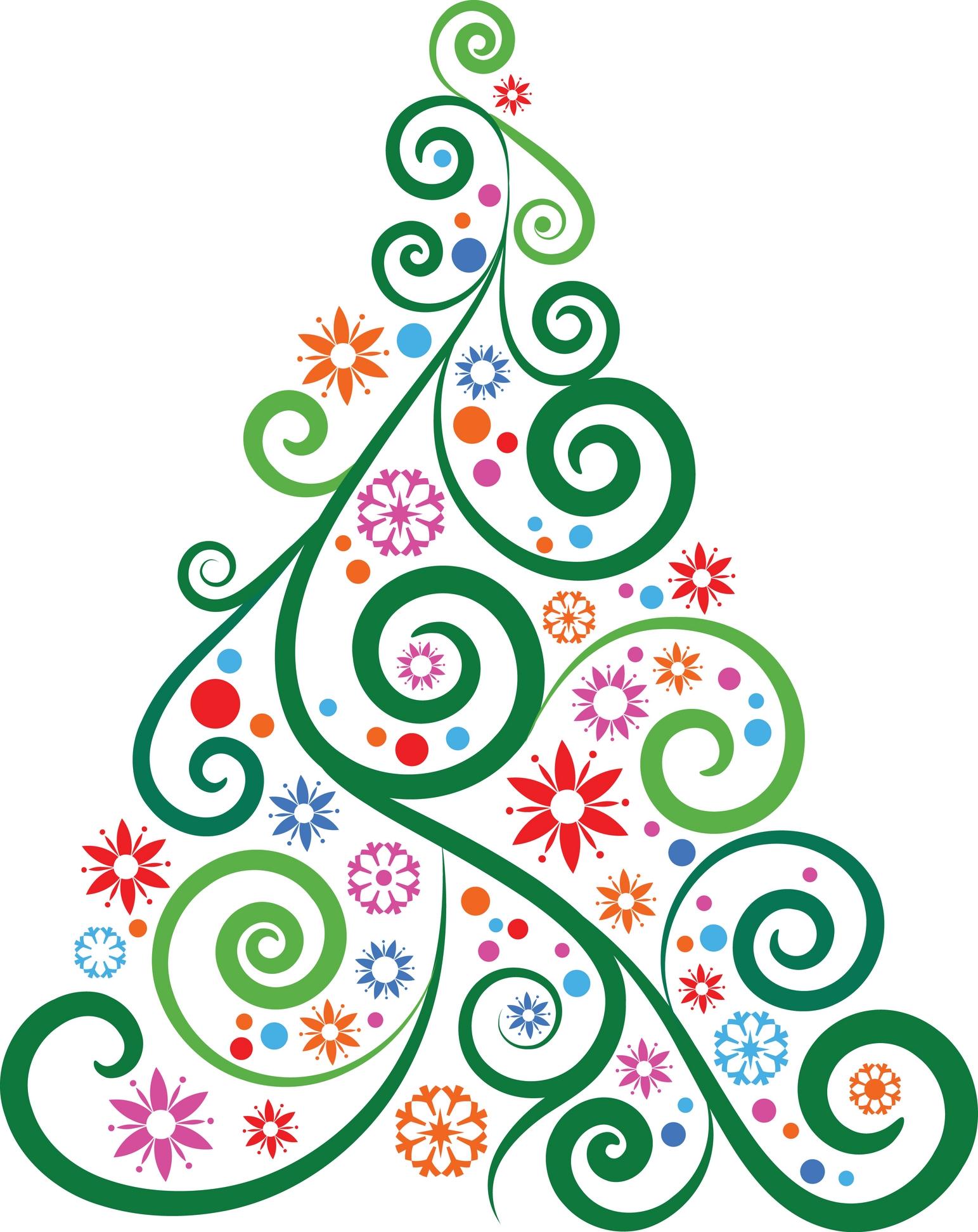 1543x1943 Modern Christmas Tree Clip Art