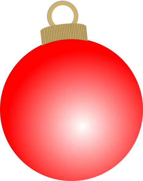 468x593 Red Christmas Ball Ornament Clip Art