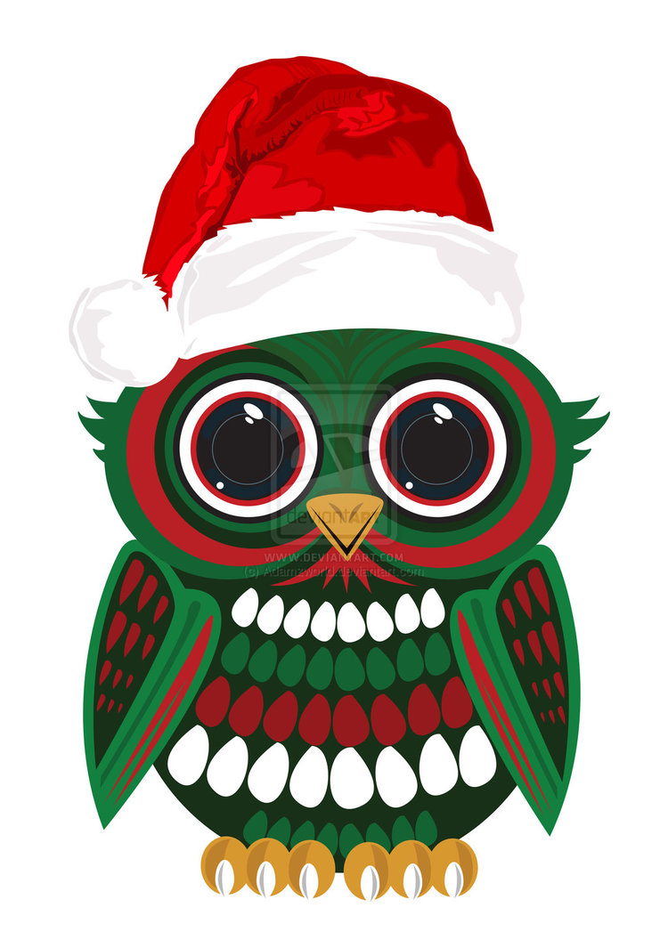 750x1065 Merry Christmas Owl Clipart 2092230