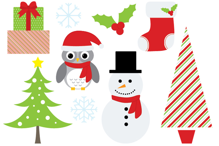 870x579 Winter Owl Christmas Clipart