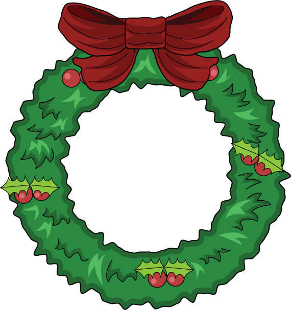 570x607 Clip Art Wreath