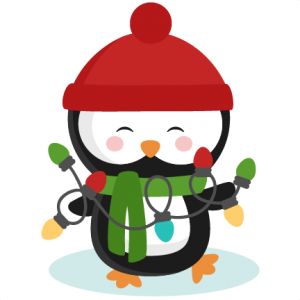 300x300 Christmas Lights Clipart Penguin