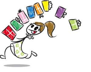 300x236 Girl Shopping Clipart