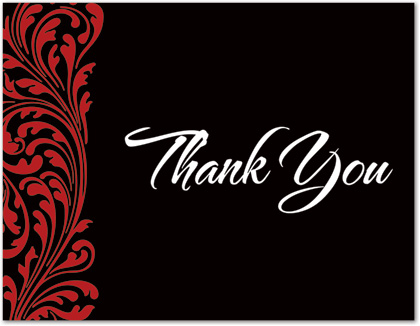 420x326 Holiday Victorian Pattern Thank You Cards Stationery Thank You