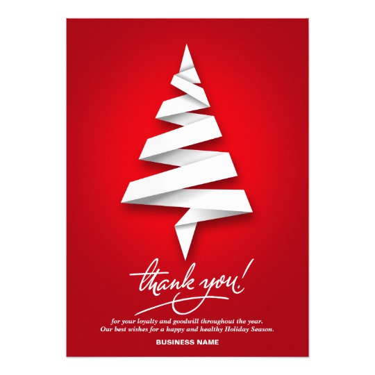 540x540 Business Holiday Thank You Cards