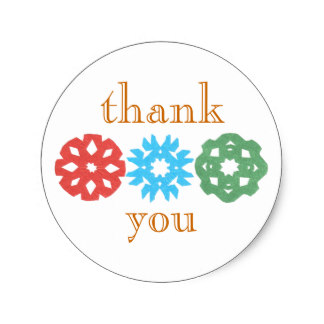 324x324 Christmas Thank You Stickers Zazzle