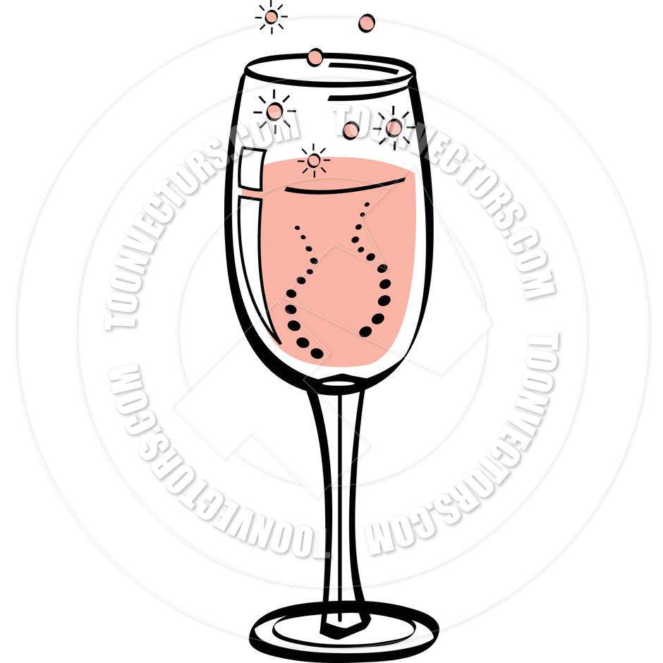 940x940 Cartoon Champagne Flute Vector Illustration By Clip Art Guy Toon