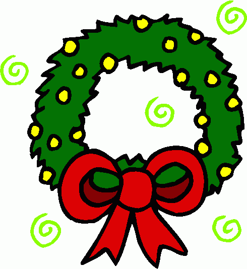 490x534 Christmas Wreath Clip Art 2 Image