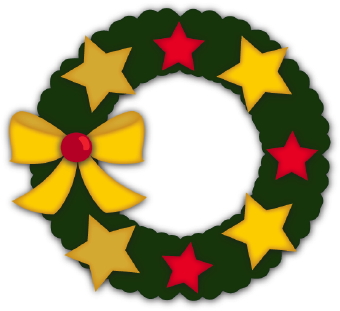 340x311 Star Christmas Wreath Clip Art