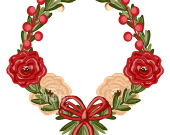 340x270 Wreath Clipart Santa