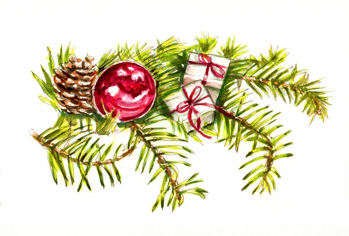 1200x814 ~ A Holiday Wreath