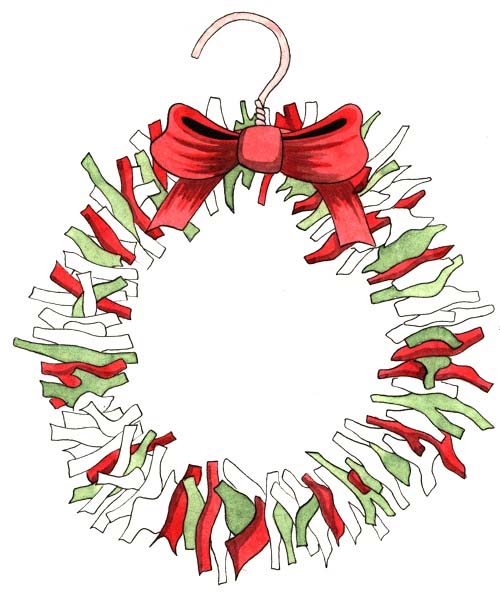 500x592 Fabric Wreath Craft For Kids