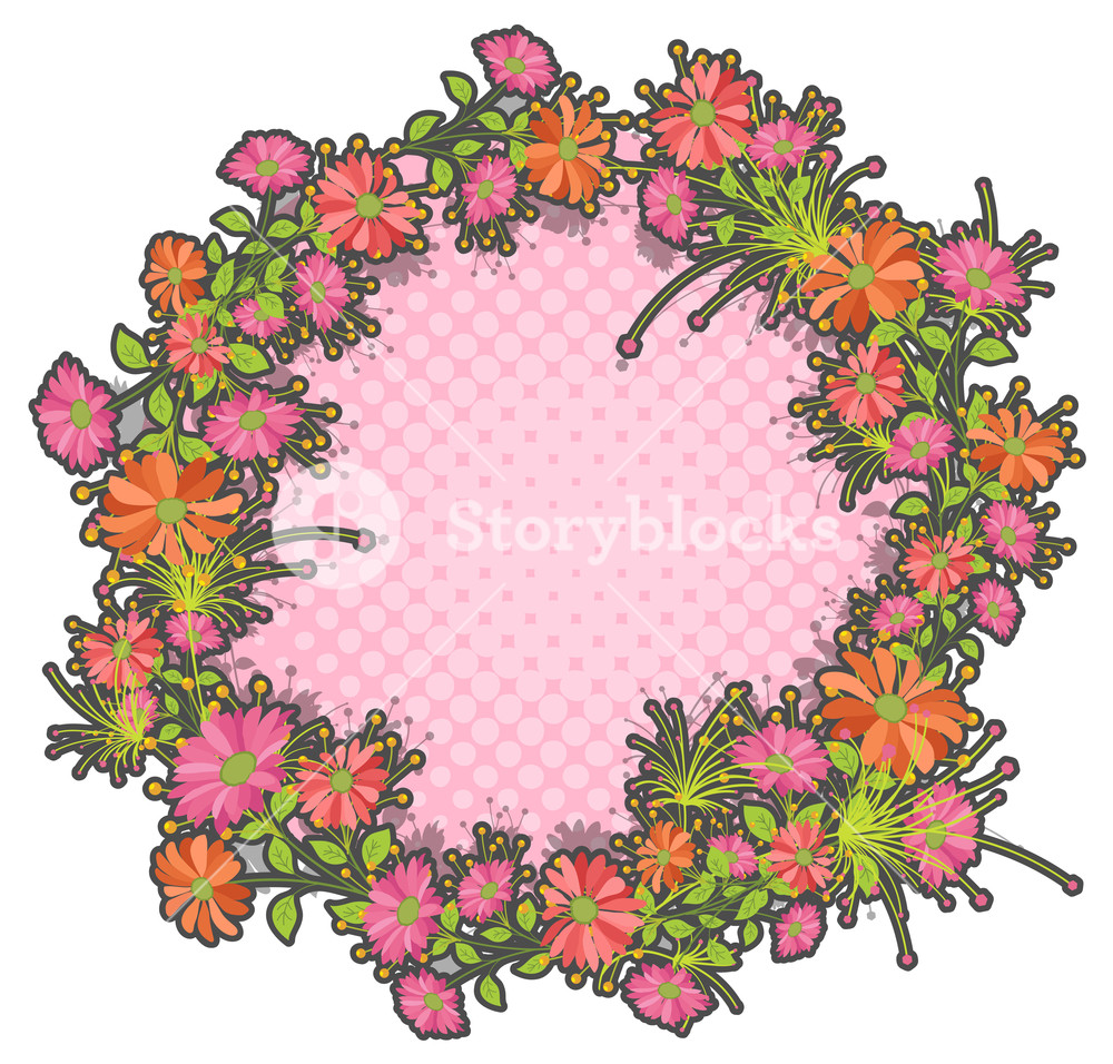 1000x956 Holiday Wreath Vector Illustration Royalty Free Stock Image