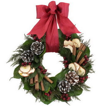 346x346 Spicy Cinnamon Apple Holiday Wreath