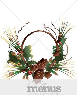 300x388 Holiday Wreath Clipart Holiday Clipart Archive