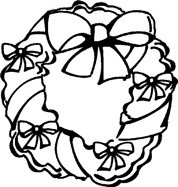 600x630 Holiday Wreath Coloring Book Page Christmas Wreath Coloring Page