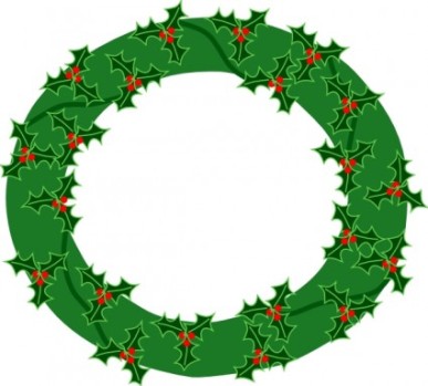 387x349 Clipart Of Christmas Wreaths 3 Image