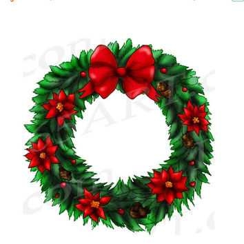354x354 Top 10 Christmas Wreath Clipart