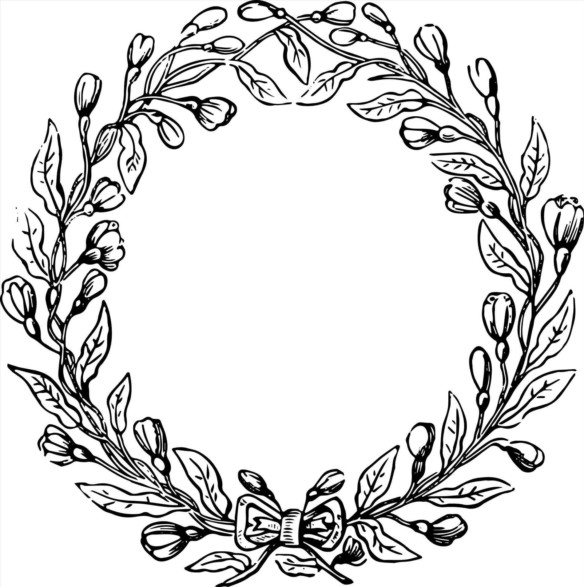 1899x1909 Vintage Christmas Wreath Clipart Cheminee.website