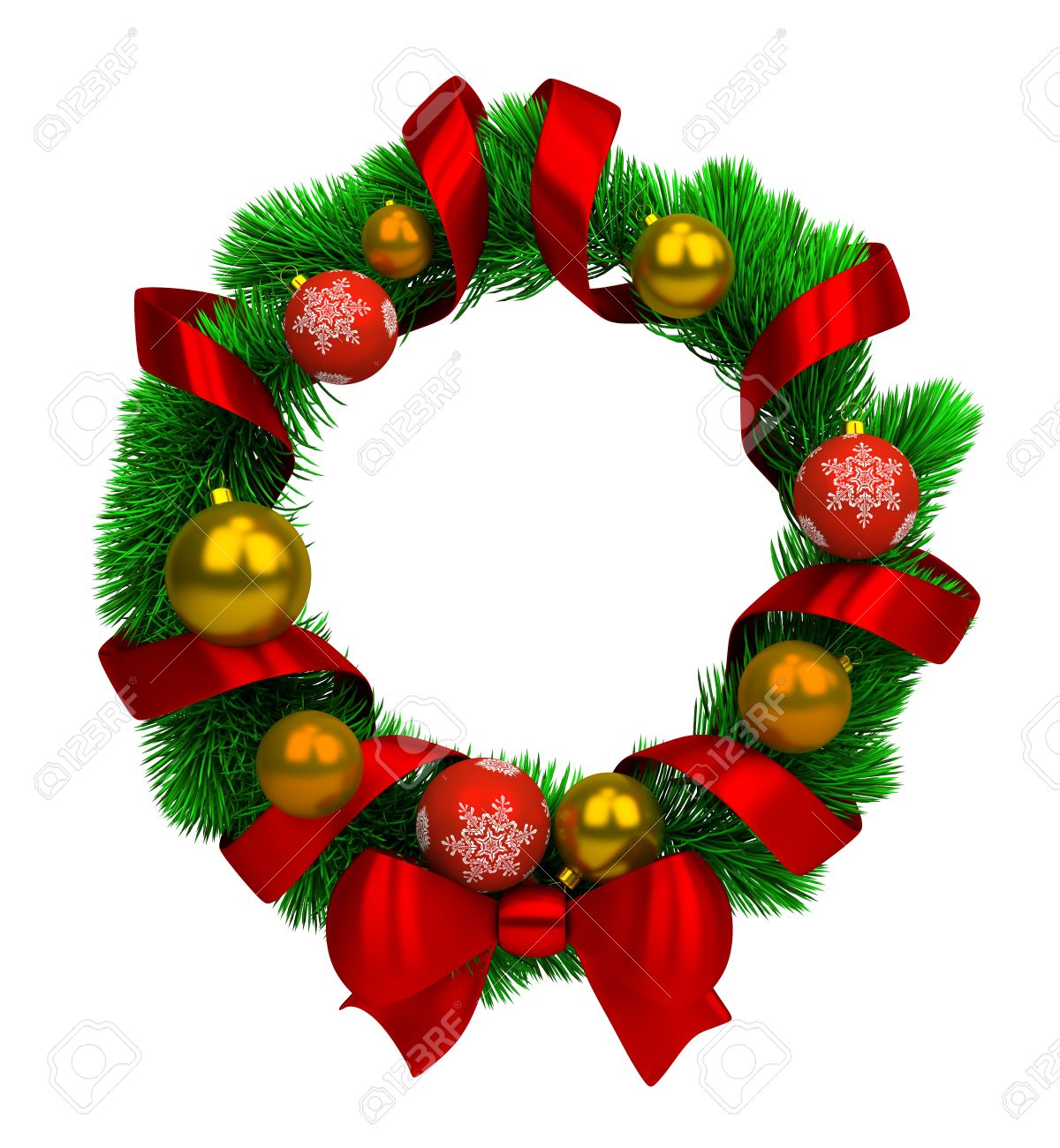 1200x1300 Free Christmas Wreath Border Clip Art