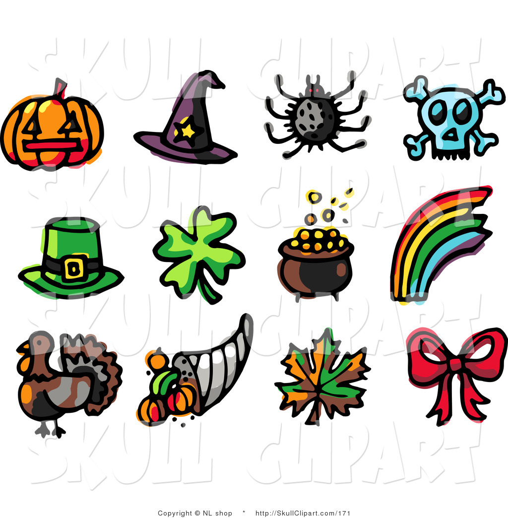 1024x1044 Vector Clip Art Of A Digital Collage Of Twelve Holiday Icons
