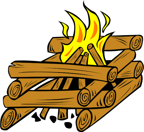 500x457 Log Fire Clipart