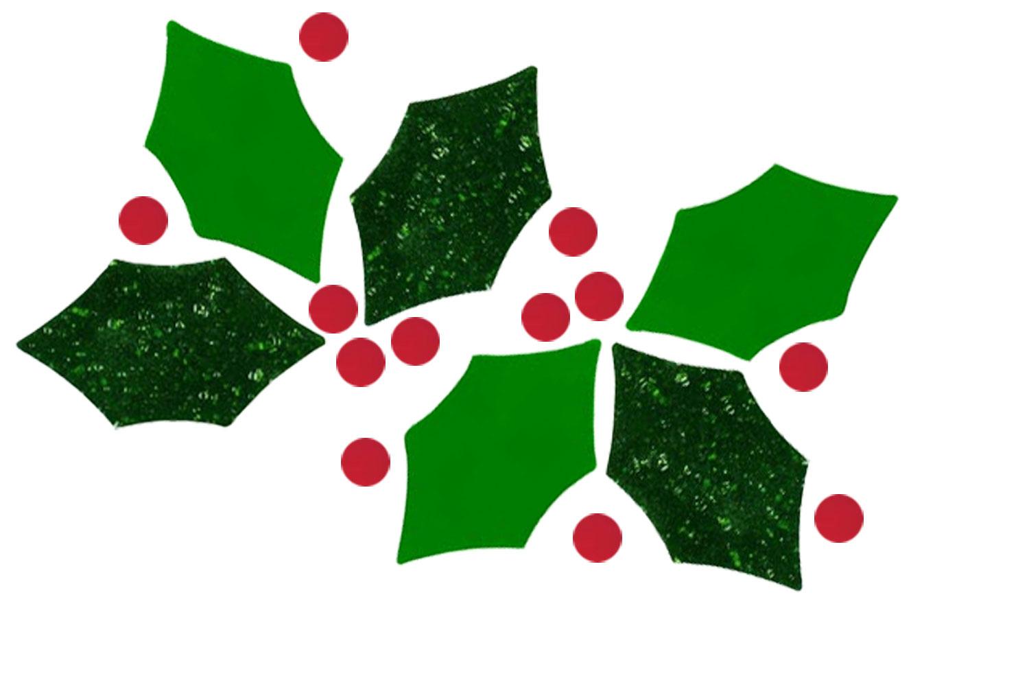 1500x988 Holly Leaf And Berries Clip Art