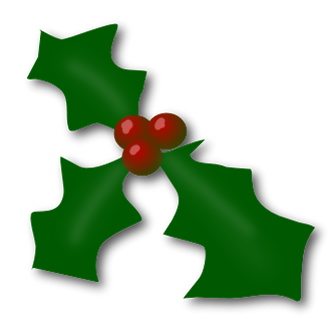 329x323 Free Christmas Holly Clip Art 2