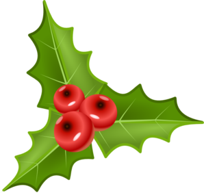 298x282 Holly With Berries Clip Art