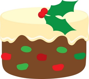 300x268 Free Fruitcake Clipart Image