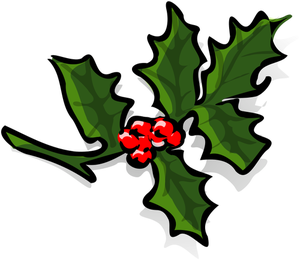300x260 30000 Free Clipart Of Holly Leaves And Berries Public Domain Vectors