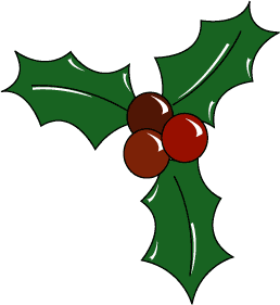 258x281 Holly Leaf And Berries Clipart Image