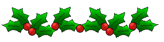 332x85 Clipart Of Christmas Holly Berries And Leaves And Christmas Holly